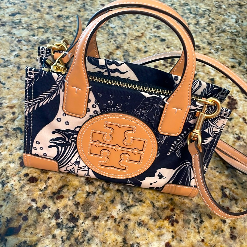 Tory Burch Black and Tan Mini Bag